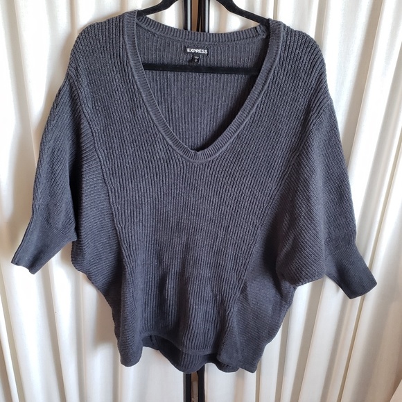 Express Tops - Express sz M dark gray color v-neck sweater